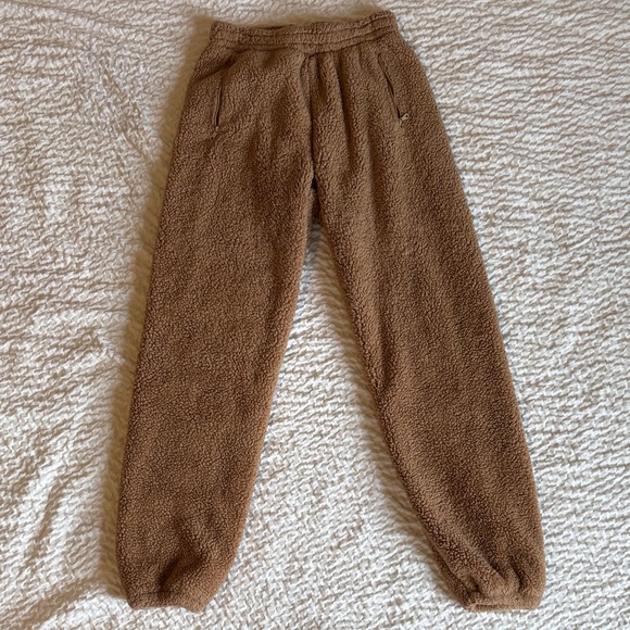 aerie Pants - aerie Brown Sherpa Women's Joggers